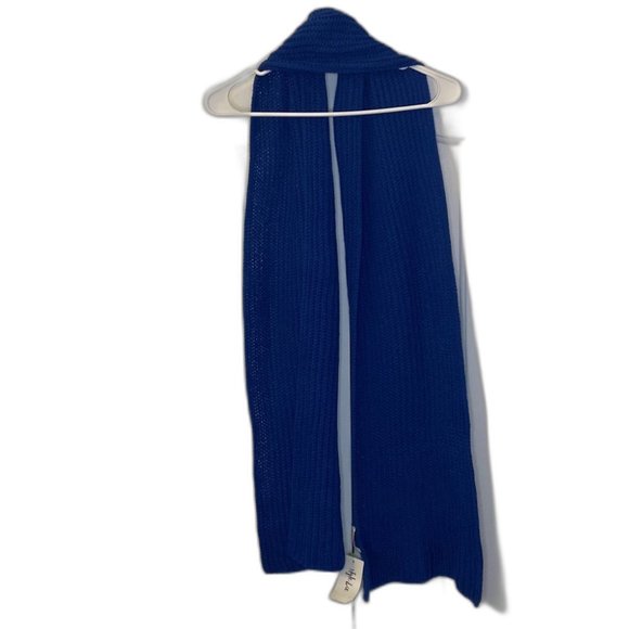 Style & Co Solid Waffle-Knit Scarf Blue - Picture 2 of 3